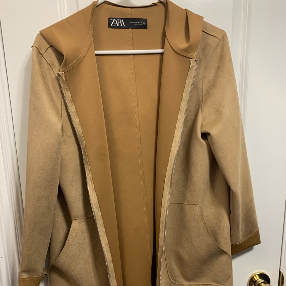 Zara suede long coat